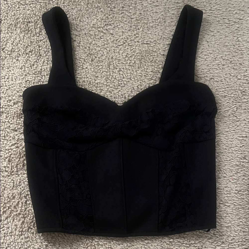 Anthropologie Black Lace Bustier